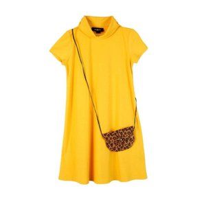 Amy Byer Girls Saffron Ribbed Mock Neck Knit Dress
